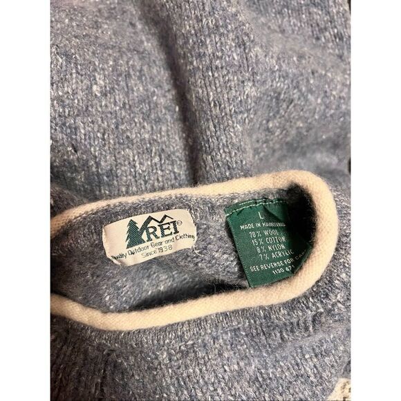 Vintage REI Sweater Wool Blend Sweater Size L 1990s - Picture 6 of 6